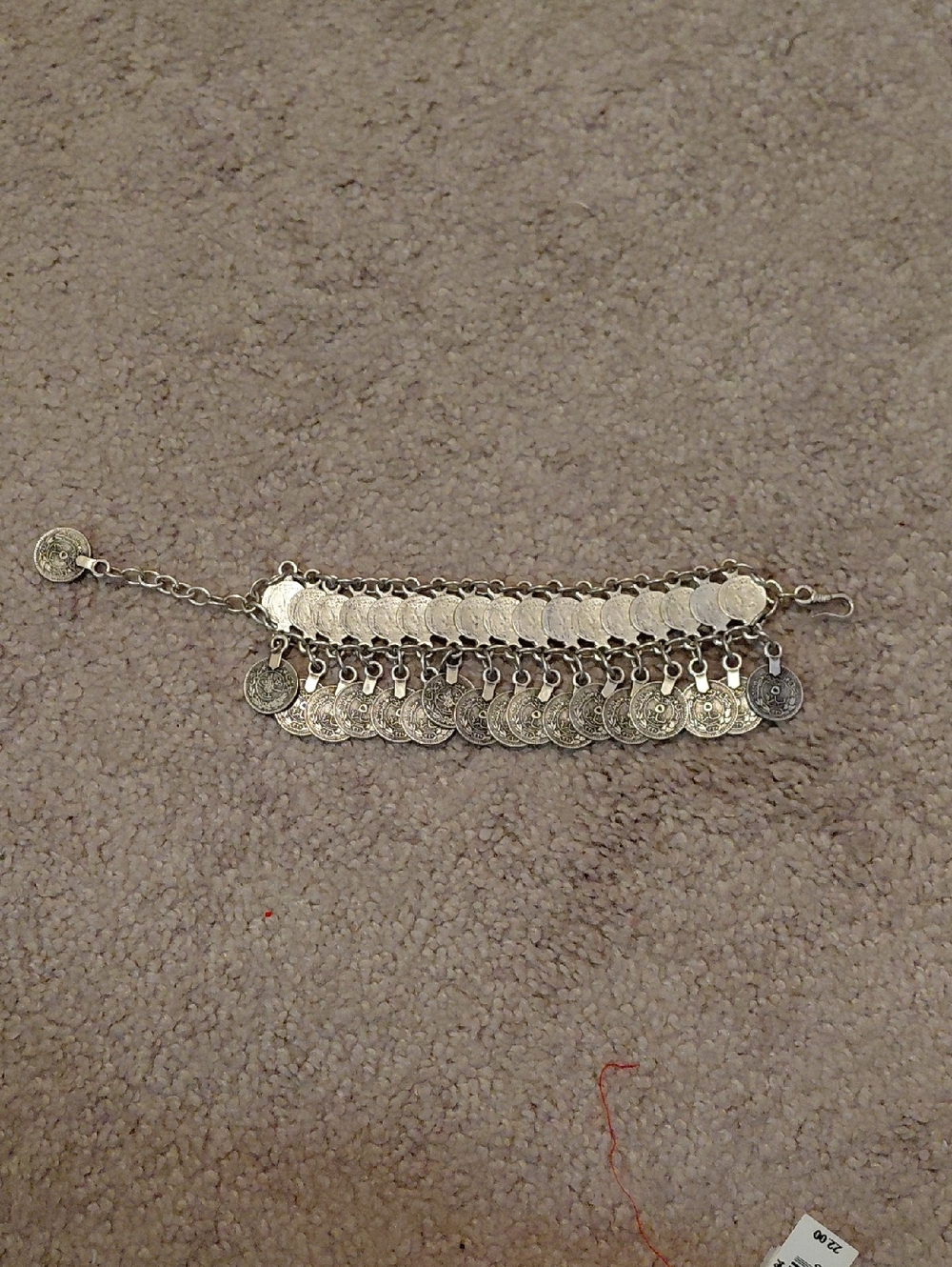 Silver Coin Charm Bracelet - Women's Jewelry